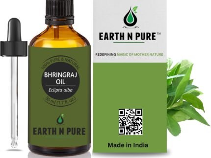 Earth N Pure Bhringraj Oil (Eclipta Alba) – 100% Pure Botanical Hair Oil for Scalp Care, Massage & DIY Beauty | Known in Ayurveda as the King of Hair | 50ml