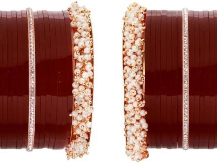 Efulgenz Bridal Indian Wedding Punjabi Chura Chuda Bracelet Bangle Set