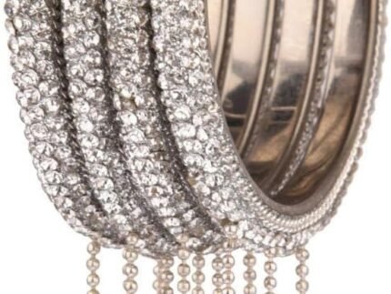 Efulgenz Indian Bangle Set Rhinestone Bracelet Wedding Party Jewelry