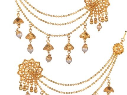 Efulgenz Indian Bridal Earrings Ear Support Chain Wedding Hair Accessory