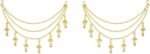 Efulgenz Indian Earring Ear Chains Jhumka Charms Ear Support Hair Accessory