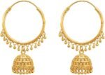 Efulgenz Indian Jewelry Hoop Layered Jhumka Dangle Earrings Set for Women