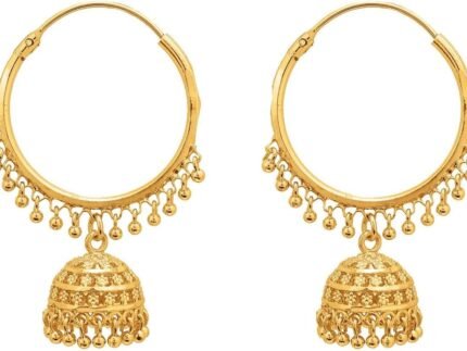 Efulgenz Indian Jewelry Hoop Layered Jhumka Dangle Earrings Set for Women