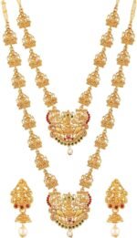 Efulgenz Indian Jewelry Sets Temple Long Indian Necklaces Dangle Earrings