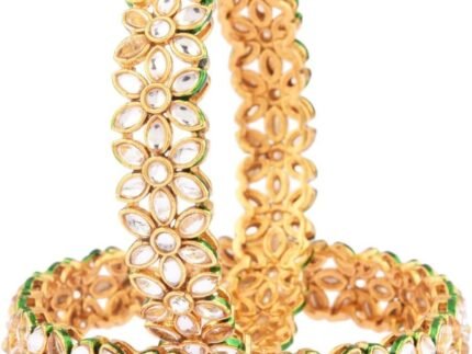 Efulgenz Indian Kundan Bangles Bridal Crystal Bangles Wedding Sets