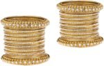 Efulgenz Indian Oxidized Bangle Boho Crystal Bracelets Set