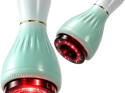 Electric Cupping Massager for Body with Suction, Red Light & Heat, Lymphatic Drainage Massager, 12 Intensity Body Sculpting Machine, Cellulite Massage Tool for Arms Legs Waist Back-G