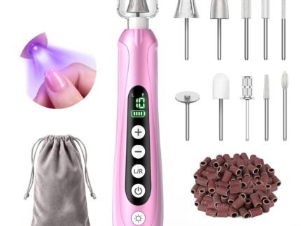 Electric Nail File Drill, 3000MAH Cordless Electric Nail Drill, Rose Pink