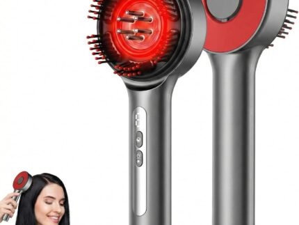 Electric Scalp Massager, 3-in-1 Hair Oil Applicator for Hair Growth, IPX7 Waterproof Cordless Head Massager for Stress Relief, Portable for Deep Clean & Scalp Care (Grey)