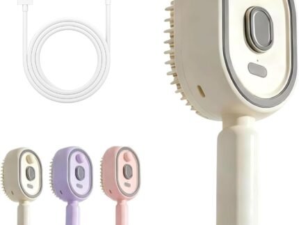 Electric Steam Brush for Hair, 2026 New Rechargeable Steam Hair Straightener Brush, Electric Hair Brush for Women, Reduces Frizz and Anti-Tangle, Anti-Static (White)