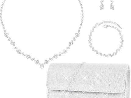 Elegant Necklace Earrings Bracelet Bridal Wedding Jewelry Sets