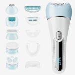 Epilator for Women, 6 in 1 Hair Removal Epilator, Shaver, Face Razor, Facial Brush, Face Massage and Body Exfoliator,IPX7 Waterproof Rechargeable Hair Removal for Women, 2 Speeds