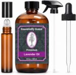 Essentially KateS Lavender Oil – 100% Pure & Natural, Steam-Distilled, with Glass Dropper, Roll-On Bottle & Sprayer for Aromatherapy, Skin & Home Use