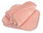 Eurow Reusable Makeup Remover Cloths, Soft Microfiber Face Towels for All Skin Types, Chemical-Free, Protective, Machine Washable, Gentle & Effective Facial Cleansing, 8″x8″, Coral, 4-Pack