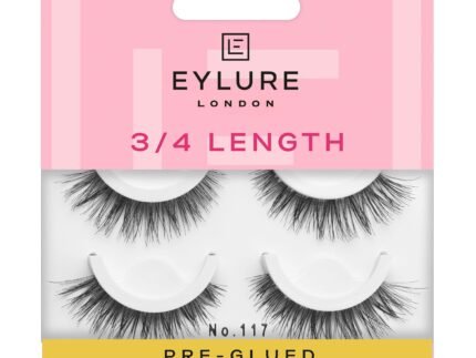 Eylure Pre-Glued Wispy Light Texture Eyelashes, No.117, Twin Pack