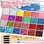 FANDAMEI Face Glitter Palette, Body Face Glitter Gel for Women Face Paint