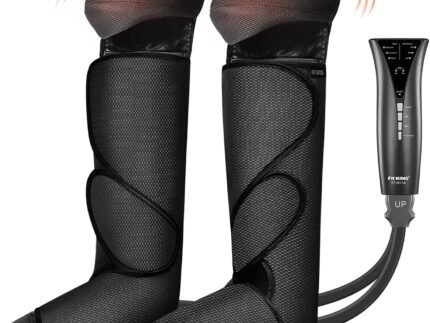 FIT KING Foot & Leg Compression Massager with Knee Heating for Circulation