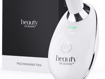 Face Massager Tool, Face Sculpting Tool with 7-Color LED Light Therapy, Ionic Facial Device with Warm Treatment, Rechargeable USB-C, Gift Box + Storage Pouch