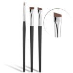Fine Angled Eyeliner Brush, JASSINS Ultra thin EyeLiner Brushes Set(3PCS)