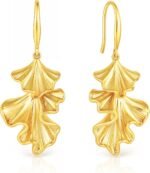 Flower Dangle Earrings for Women, Chunky Statement Unique Trendy Jewelry