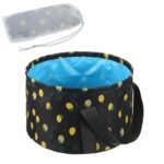 Foldable Bucket for Soaking Feet – Portable Foot Bath Tub Spa Basin for Travel, Home Pedicure & Outdoor Camping (Black)