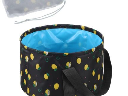 Foldable Bucket for Soaking Feet – Portable Foot Bath Tub Spa Basin for Travel, Home Pedicure & Outdoor Camping (Black)