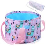 Foldable Bucket for Soaking Feet, Portable Foot Bath Tub Spa Basin Feet Soaking Tub for Travel, Home Pedicure & Outdoor Camping(Pink)