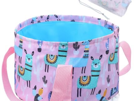 Foldable Bucket for Soaking Feet, Portable Foot Bath Tub Spa Basin Feet Soaking Tub for Travel, Home Pedicure & Outdoor Camping(Pink)