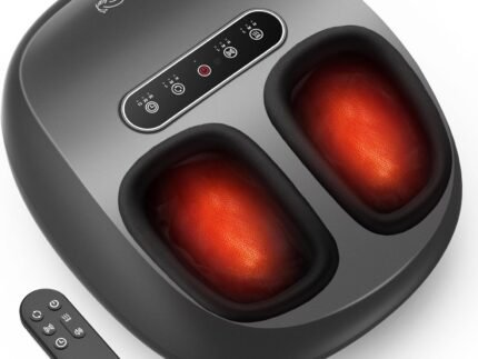 Foot Massager with Heat Compression Kneading Rolling Shiatsu Feet Massager for Plantar Fasciitis Neuropathy, Large Size 14" Remote Control Foot Heater/Heated Feet Warmer Gifts/Presents for Women,Men