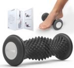 Foot Roller Massager for Plantar Fasciitis Relief, Portable Silent Deep Tissue Massager Tool for Arch and Heel Pain-Black