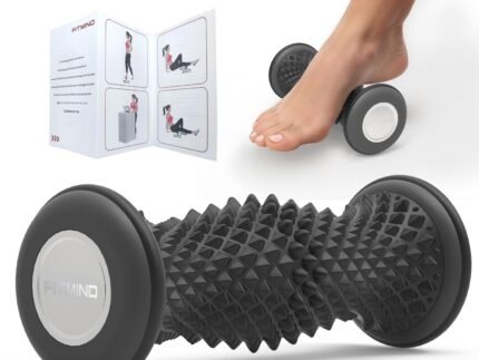 Foot Roller Massager for Plantar Fasciitis Relief, Portable Silent Deep Tissue Massager Tool for Arch and Heel Pain-Black