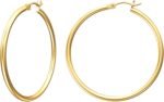 Gacimy Gold Hoop Earrings for Women 14K Gold Plated Hoops