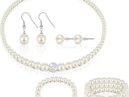 Glenmal Pearl Jewelry Set Women Wedding Halloween
