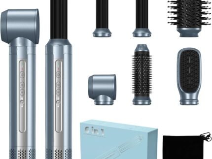 Hair Dryer Brush,Blow Dryer Brush with Attachments,110000 RPM Curly Twist 6 in 1 Air Style, Professional Ionic Hair Styling Tool, Left & Right Air Curler, Volumizer