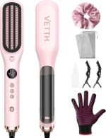 Hair Straightener Brush,Steam Ionic Straightening Brush for Women
