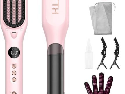 Hair Straightener Brush,Steam Ionic Straightening Brush for Women