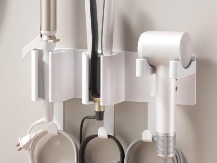 Hair Tool Organizer Wall Mount, Hair Dryer & Curling Iron Storage