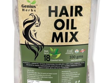Herbal Hair Oil Mix with 18 Ayurvedic Herbs for Hair Growth | Instant Premix for DIY Hair Oil Infusion | Supports Long, Thick & Healthy Hair | Hair Care for Women & Men | 100 g