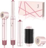 High-Speed Hair Dryer Brush, 3-in-1 Hot Air Styler with Dual-Direction Auto-Wrap Curler, 720 Million Ionic Blow Dryer Brush Fast Drying & Frizz-Free Styling,Includes Travel Bag, Pink