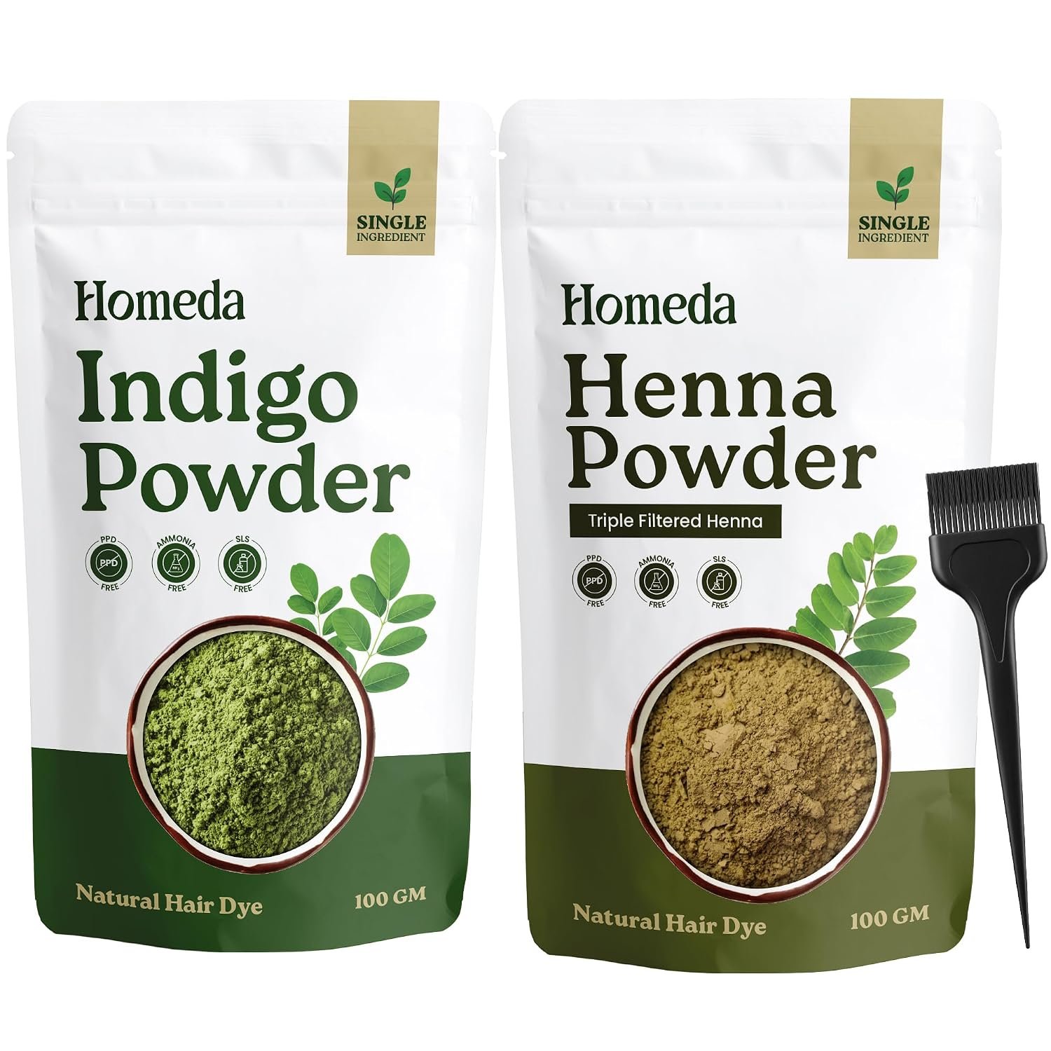 Homeda Organic Henna & Indigo Powder Hair Dye – Chemical Free Natural, 14oz Homeda Organic Henna & Indigo Powder Hair Dye – Chemical Free Natural, 14oz