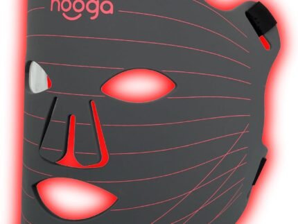 Hooga Red Light Therapy Mask – LED Face Mask, 630nm 660nm Red & 850nm Near Infrared Light Therapy, Tri Chip LEDs, Rechargeable, Adjustable Comfortable Face Mask