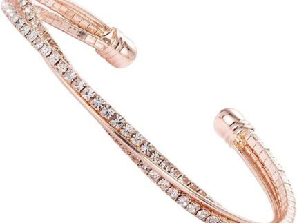 IDesign Valentine Day Gift Rhinestone Cuff Bracelet Bangle Sparkly Cute Bridesmaid Wedding jewelry gifts