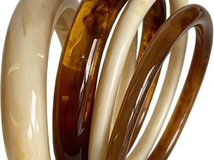 ÌF ME Acrylic Bangles Bracelets for Women, Irregular Acrylic Resin Chunky Bracelets Geometric Fashions Thick Statement bangle Set