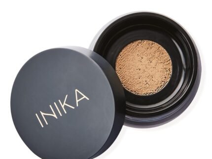 INIKA Organic Mineral Powder Foundation with SPF 25 – Vegan Makeup, Natural Looking, Buildable Coverage, Flawless Radiance & Glow, Blemish Coverage, Cruelty Free, Sustainable Packaging, Trust, 8g