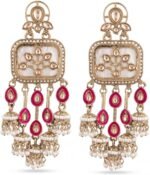 Indian Antique Kashmiri Jhumka Gold Plated Earrings for Women Birthday Gift