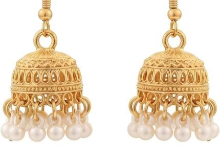 Indian Earrings for Women Gold Jhumkas Indian Earrings Dangle Chandelier Boho Jewelry Lightweight