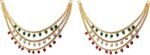 Indian Gold Pearl Ear Kaan Chain for Earrings Ethnic Tradiitonal Kaan Ear Chains for Dangle Earrings Jewelry for Women