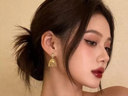 Indian Jhumki Bell Vintage Statement Stud Earrings for Women Retro Ethnic Bohemian Hollow Jhumka Round Bells Tassel Dangle Drop Earring Bollywood Traditional Boho Gypsy Studs Jewelry