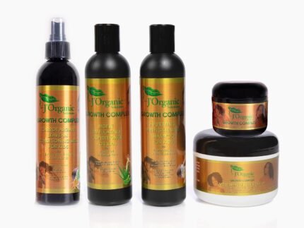 J’Organic Solutions Kids Curl Care Kit – Leave-In Conditioner, Hair Moisturizer, Scalp Stimulator, Shampoo & Conditioner for Kinky, Coily, Wavy Hair Types