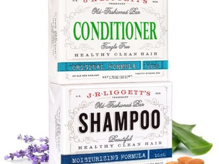 J.R.LIGGETT’S All-Natural Shampoo Bar, Supports Strong & Healthy Hair (Moisturizing & Conditioner, 2-Pack)